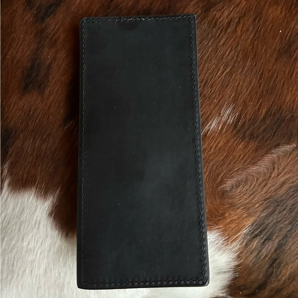 New Badgley Mischka Black Leather Card Holder